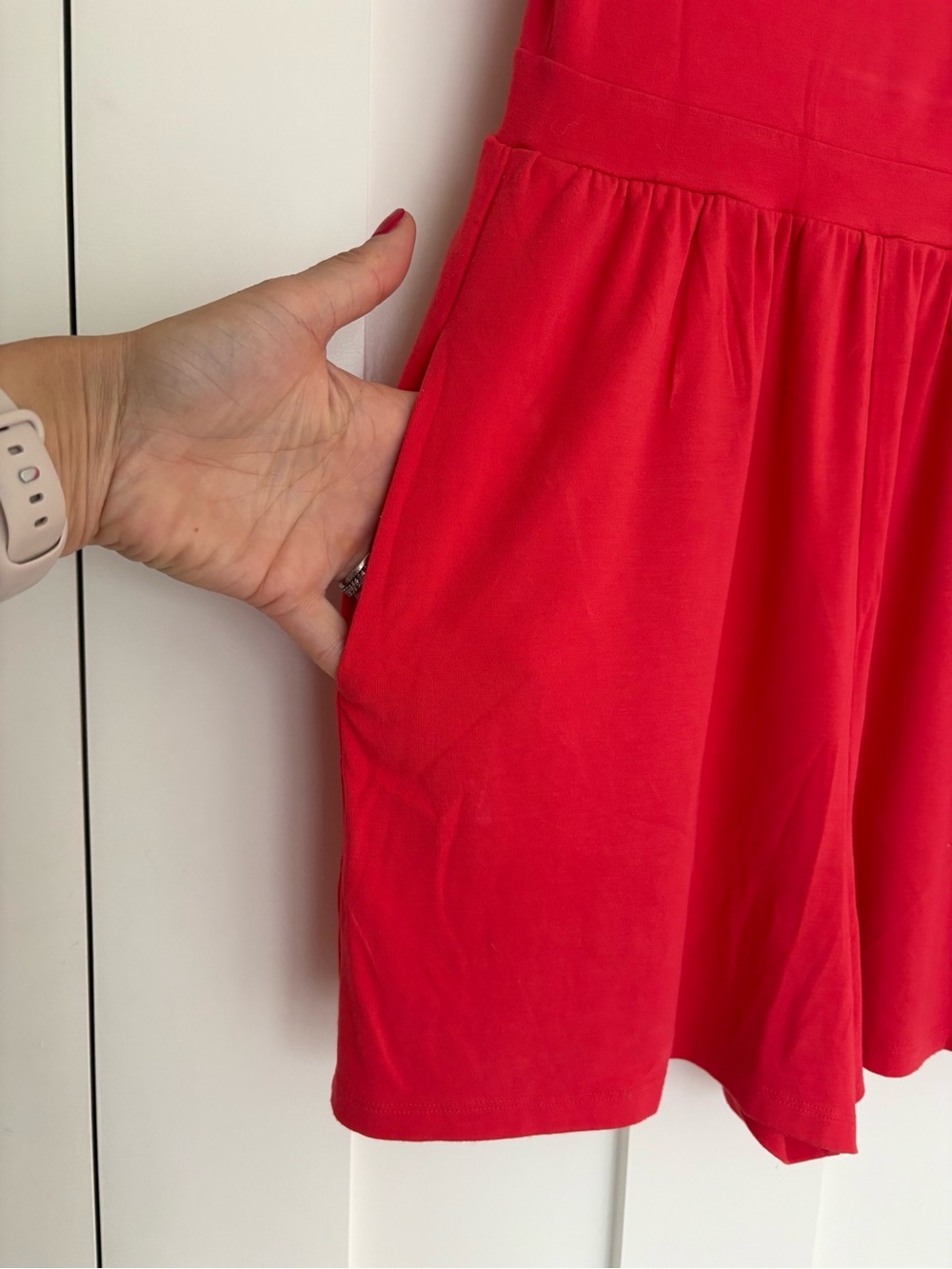 Aritzia Wilfred Market Romper | Coral Red | Sleeveless | Pockets | Size XS - Picture 9 of 12